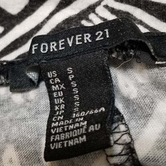 Forever 21 Black & White Roll Top Waist Maxi Length A-Line Skirt Size S - Picture 6 of 10